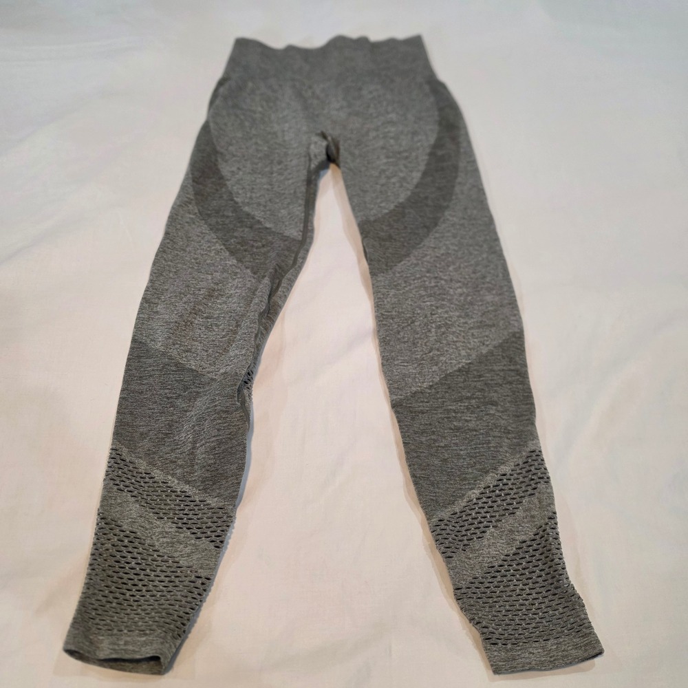 PINK Victoria's Secret Seamless Leggings Womens S Grey Excellent Laser Cut